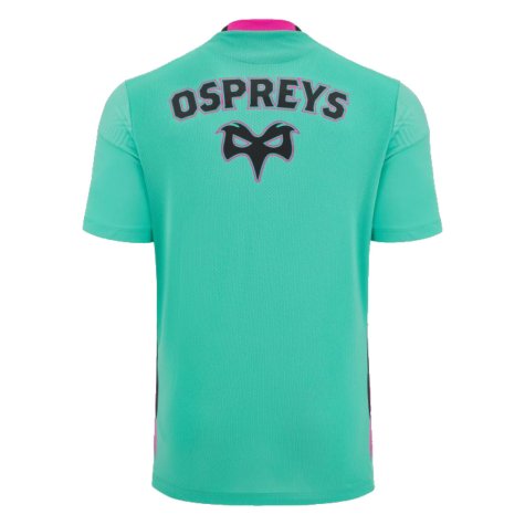 2023-2024 Ospreys Rugby Training Poly Shirt (Turquoise)
