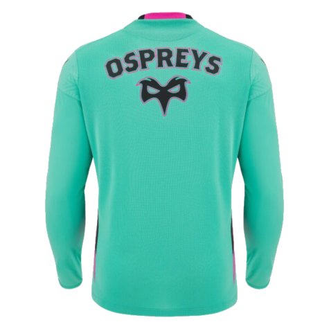 2023-2024 Ospreys Rugby Long Sleeve Training Tee (Turquoise)