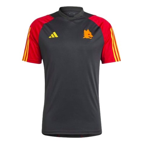 2023-2024 AS Roma Training Shirt (Black) (CAFU 2)