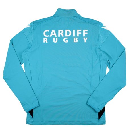 2023-2024 Cardiff Blues Rugby Half Zip Training Top (Aqua)