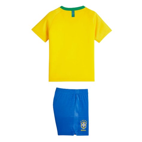 2018-2019 Brazil Little Boys Home Kit (Miranda 3)