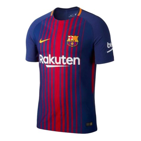 2017-2018 Barcelona Home Match Vapor Shirt (Mathieu 24)