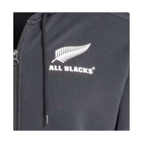 2023-2024 New Zealand All Blacks Rugby Full Zip Hoodie (Black)