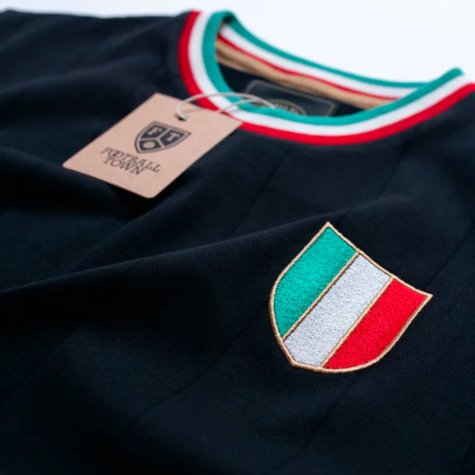 Italy Gli Azzurri Retro Football Shirt (Black)