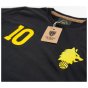 The Wolf 10 Retro Football T-Shirt (Black)