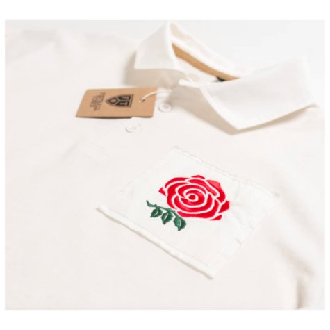 England Red Rose Retro Rugby Jersey (White)