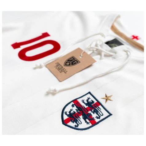 England Harry Kane Retro Shirt with Laces The Lions Cross