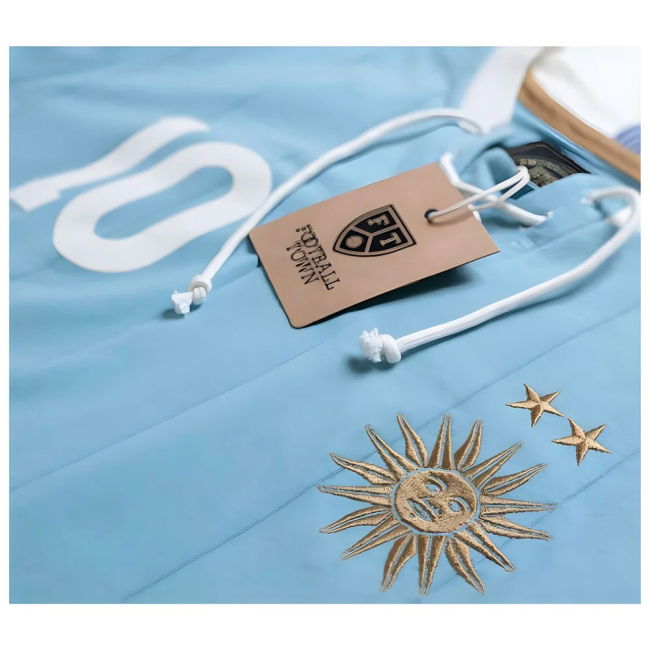Uruguay Forlan Retro Shirt with Laces La Celeste