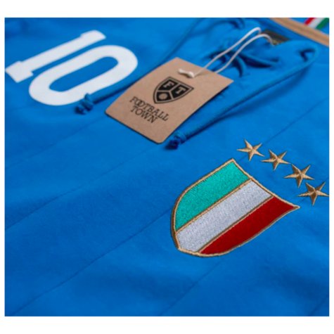 Italy Retro Shirt with Laces Gli Azzurri
