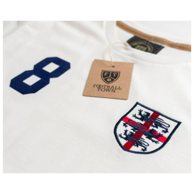 England The Lions Cross 8 White Long Sleeves