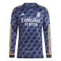 2023-2024 Real Madrid Long Sleeve Away Shirt (Tchouameni 18)