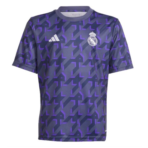 2023-2024 Real Madrid Pre-Match Shirt (Shadow Navy) - Kids (Your Name)