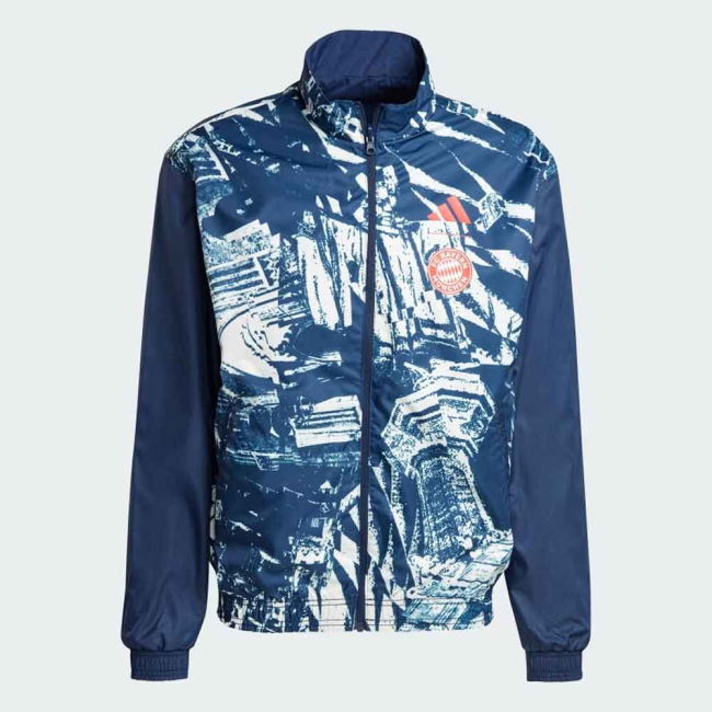2023-2024 Bayern Munich Anthem Jacket (Night Indigo)
