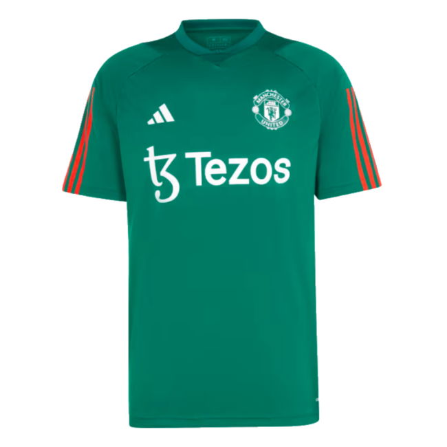 2023-2024 Man Utd Training Shirt (Green) (Mainoo 37)