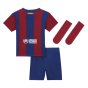 2023-2024 Barcelona Home Infant Baby Kit (Ronaldinho 10)