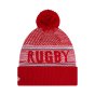 England Rugby Red Bobble Knit Beanie Hat