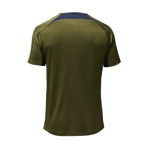 2023-2024 PSG Dri-Fit Strike Fourth Training Shirt (Green Hemp) (Weah 9)
