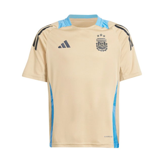 2024-2025 Argentina Training Jersey (Hazy Beige) (MAC ALLISTER 20)