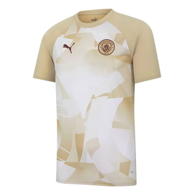 2023-2024 Man City Prematch SS Jersey (Granola) - Kids (KOMPANY 4)