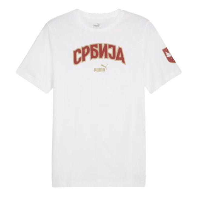 2024-2025 Serbia FtblIcons Tee (White) (Mitrovic 9)