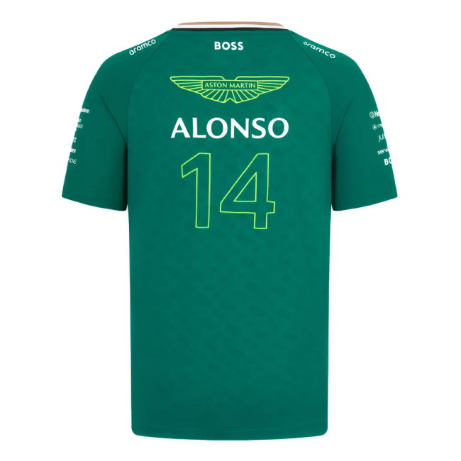 2024 Aston Martin Fernando Alonso Team Tee (Green) - Kids
