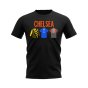 Chelsea 1995-1996 Retro Shirt T-shirts - Text (Black) (Gullit 4)