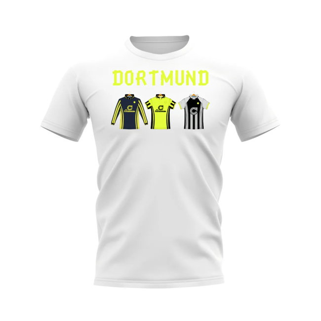 Dortmund 1996-1997 Retro Shirt T-shirt - Text (White)