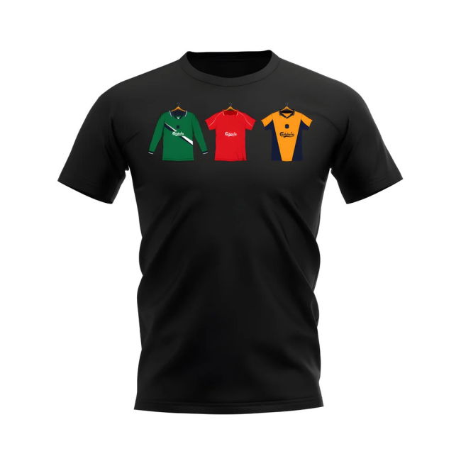 Liverpool 2000-2001 Retro Shirt T-shirt (Black) (DALGLISH 7)
