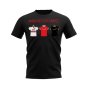 Manchester United 1998-1999 Retro Shirt T-shirt - Text (Black) (Irwin 3)