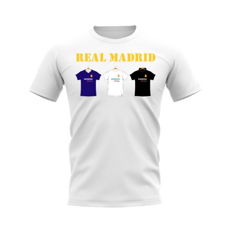 Real Madrid 2002-2003 Retro Shirt T-shirt - Text (White) (Cambiasso 19)