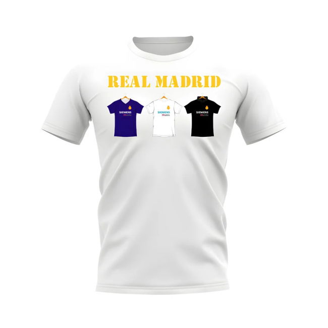 Real Madrid 2002-2003 Retro Shirt T-shirt - Text (White) (Hierro 4)
