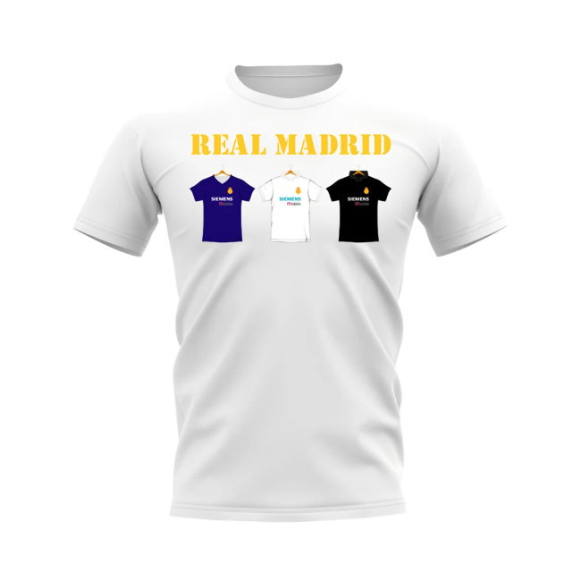 Real Madrid 2002-2003 Retro Shirt T-shirt - Text (White) (Hierro 4)