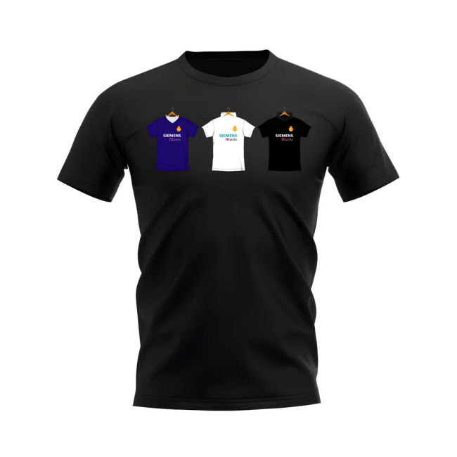 Real Madrid 2002-2003 Retro Shirt T-shirt (Black) (BECKHAM 23)