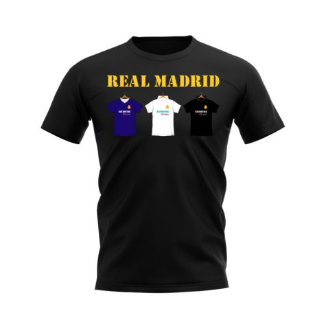 Real Madrid 2002-2003 Retro Shirt T-shirt Text (Black) (SOLARI 21)