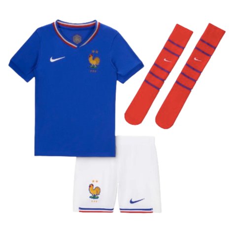 2024-2025 France Home Little Boys Mini Kit (Mbappe 10)