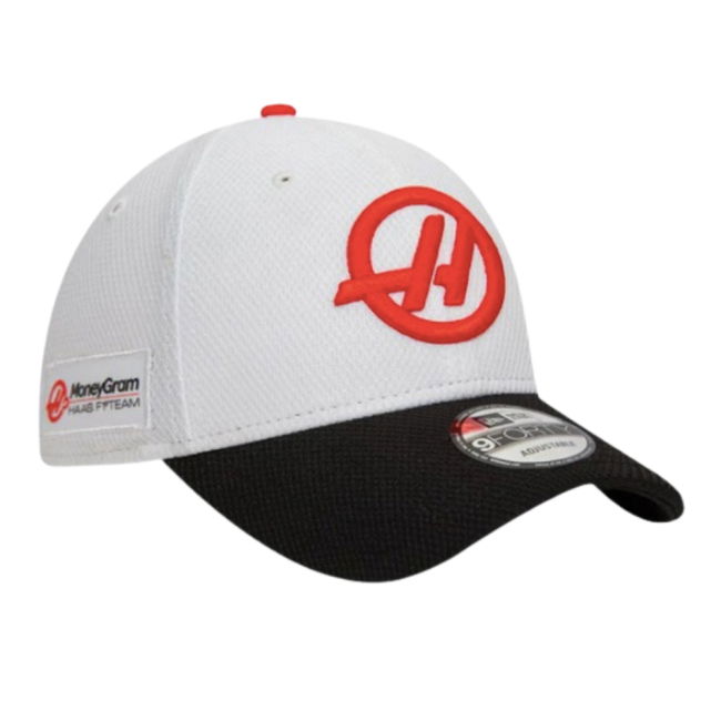 2024 Haas Team Driver Nico Hulkenberg White 9FORTY Adjustable Cap