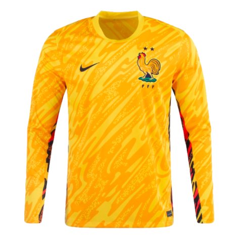 2024-2025 France Home LS Goalkeeper Shirt (Yellow) (Your Name)