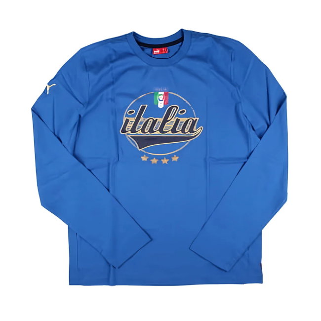 2022-2023 Italy LS Graphic Tee (Blue) (Your Name)