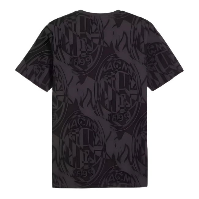 2024-2025 AC Milan ftblCulture Tee AOP (Black) (Kaka 22)