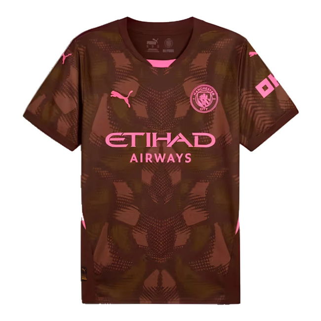 2024-2025 Man City Third Goalkeeper Shirt (Espresso Brown) (Your Name)