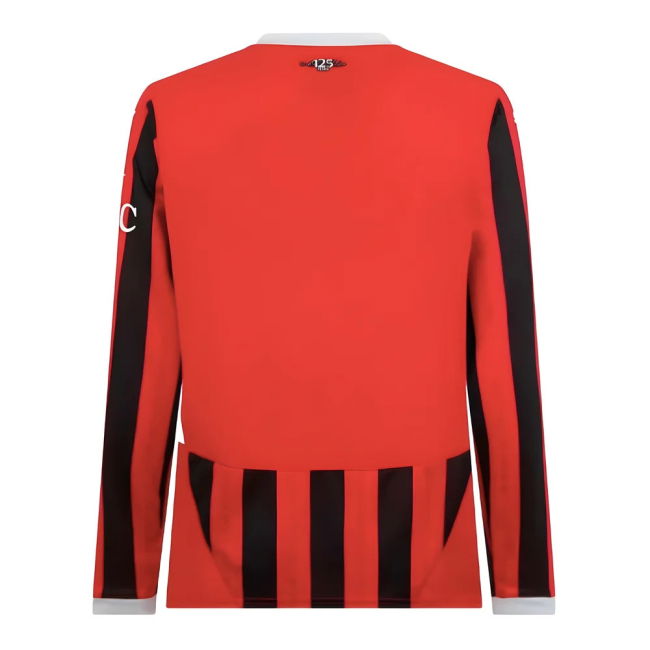 2024-2025 AC Milan Home Long Sleeve Shirt (Kaka 22)