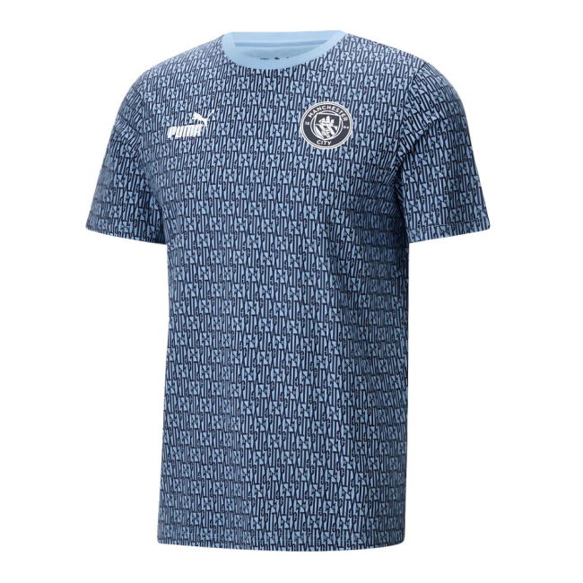 2024-2025 Man City ftblCulture Tee AOP (Navy) - Kids (Foden 47)