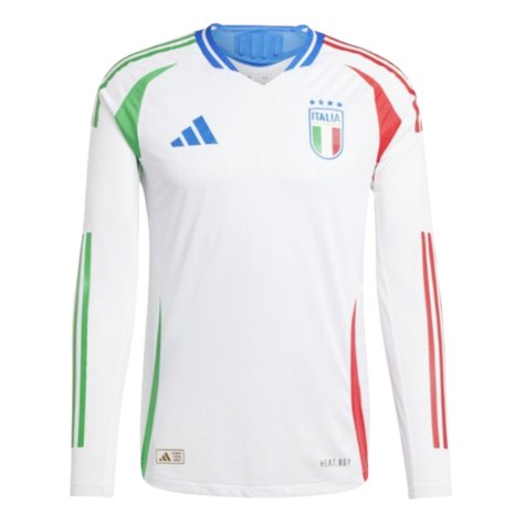 2024-2025 Italy Authentic Long Sleeve Away Shirt (DIMARCO 3)