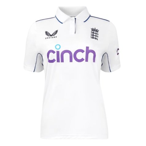 2024 England Cricket Test Replica S/S T-Shirt (Ladies) (Your Name)