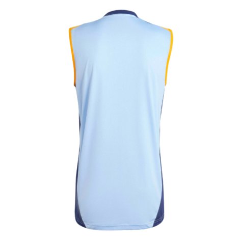 2024-2025 Real Madrid Sleeveless Jersey (Glow Blue) (Your Name)