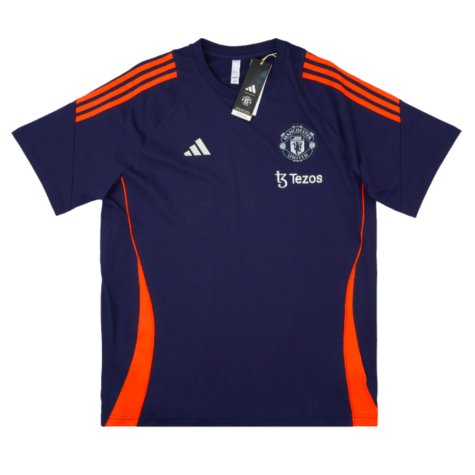 2024-2025 Man Utd Training Tee (Night Indigo) (Your Name)