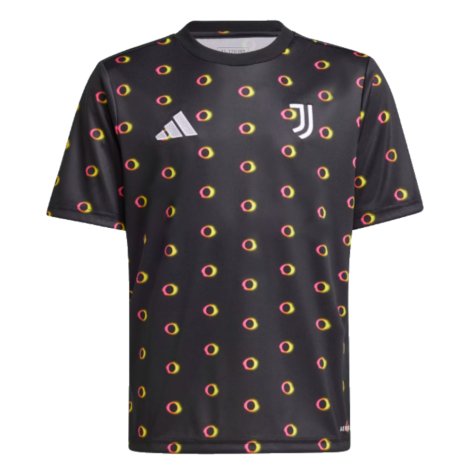 2024-2025 Juventus Pre-Match Shirt (Black) - Kids (Your Name)
