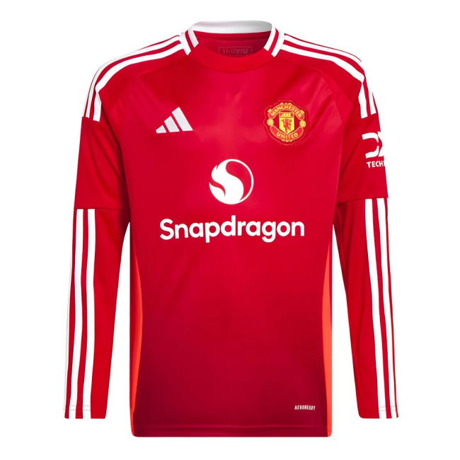 2024-2025 Man Utd Long Sleeve Home Shirt (Kids) (Rashford 10)
