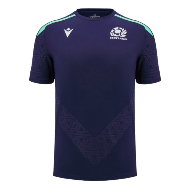 2024-2025 Scotland Rugby Poly Training Shirt (Navy) (Your Name)