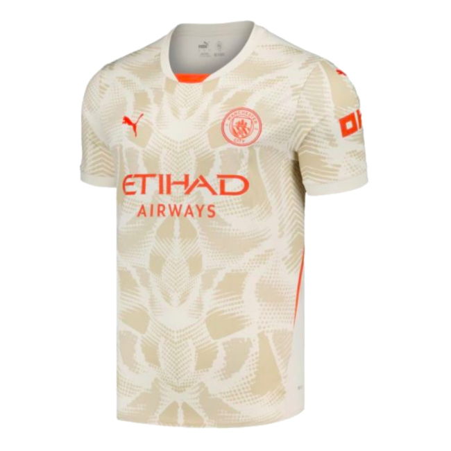 2024-2025 Man City Away Goalkeeper Shirt (Alpine Snow) (Your Name)